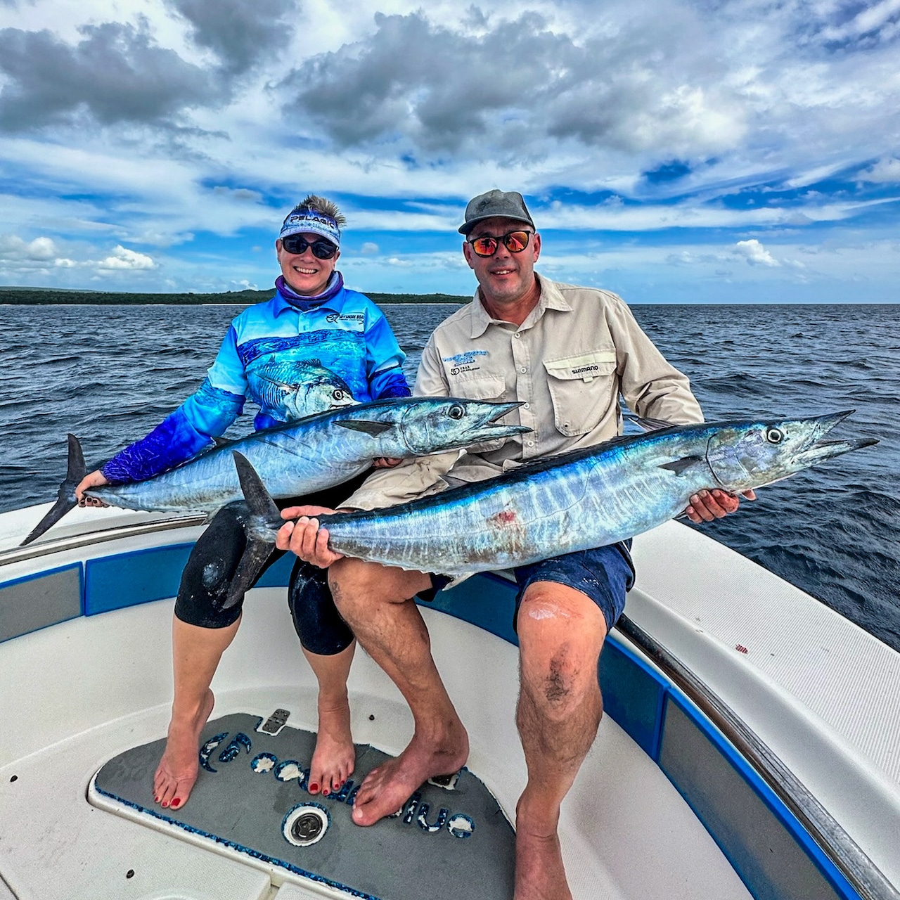 Couple fishing in Vanuatu.