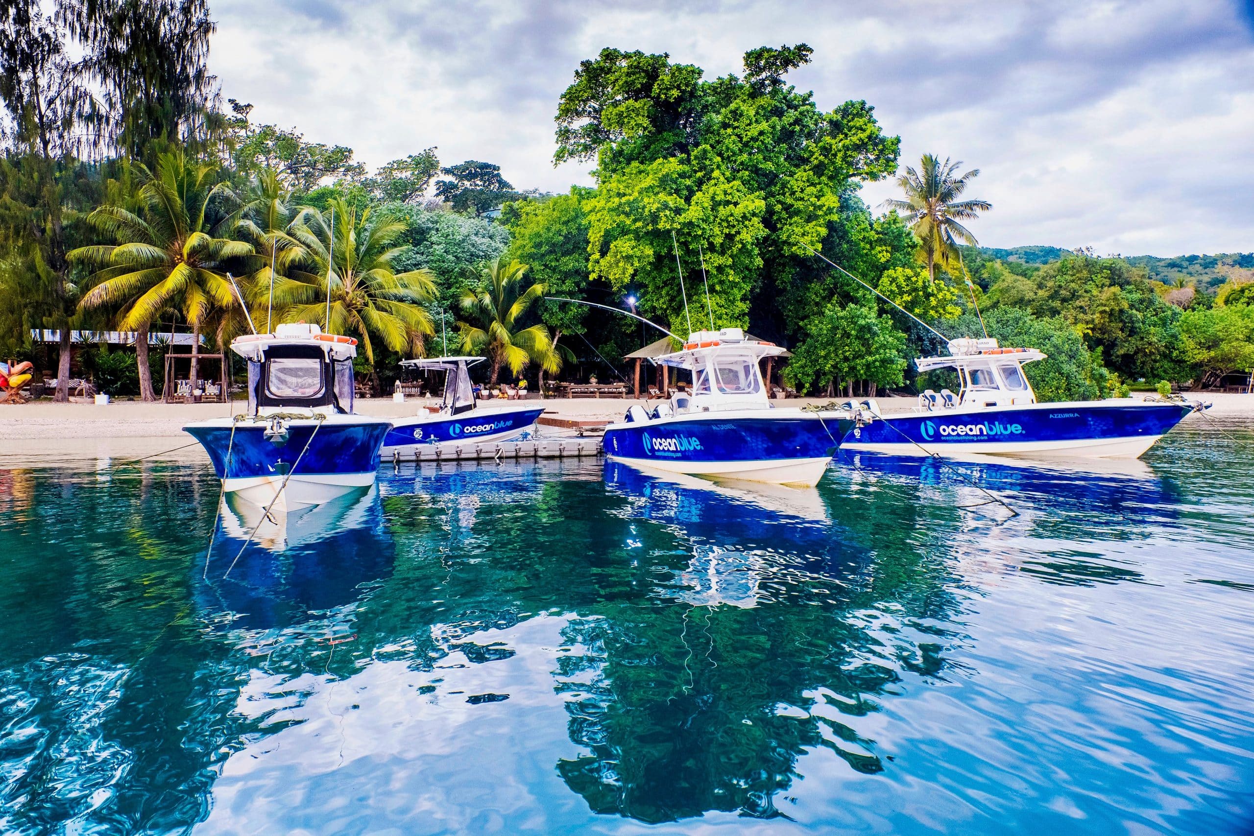 Ocean Blue Fishing charter boats in Vanuatu.