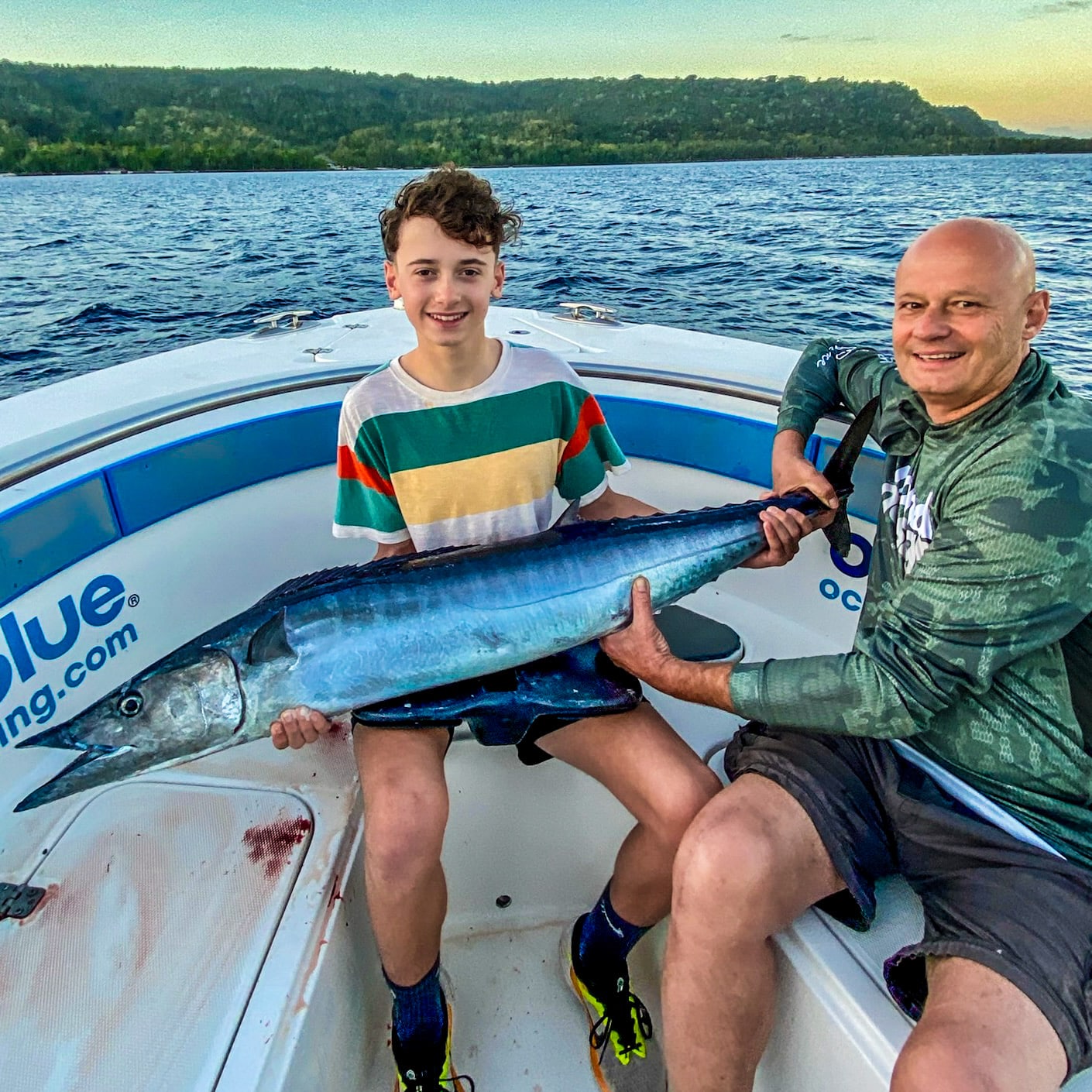 Father and Son enjoying a fishing trip in Vanuatu.